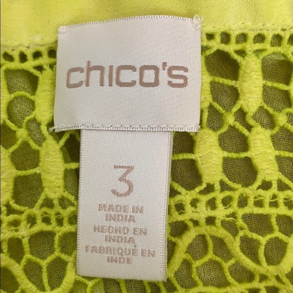 Chico’s Long Sleeve Sheer Embroidered Top #44 - Picture 4 of 5